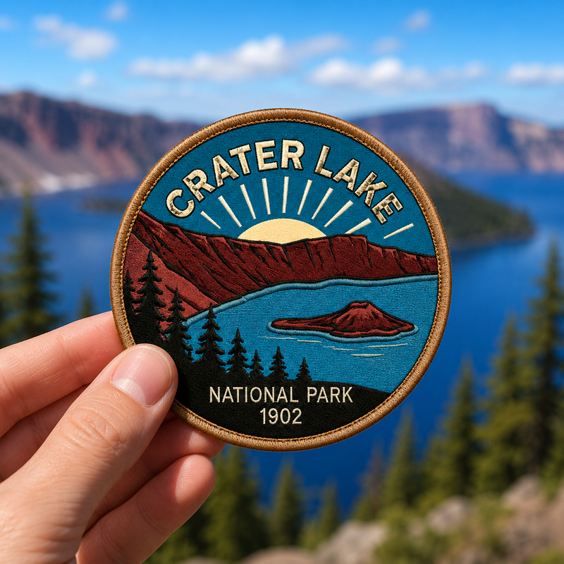 Crater Lake National Park Iron-on Patch | Gift for Hikers & Travel Lovers