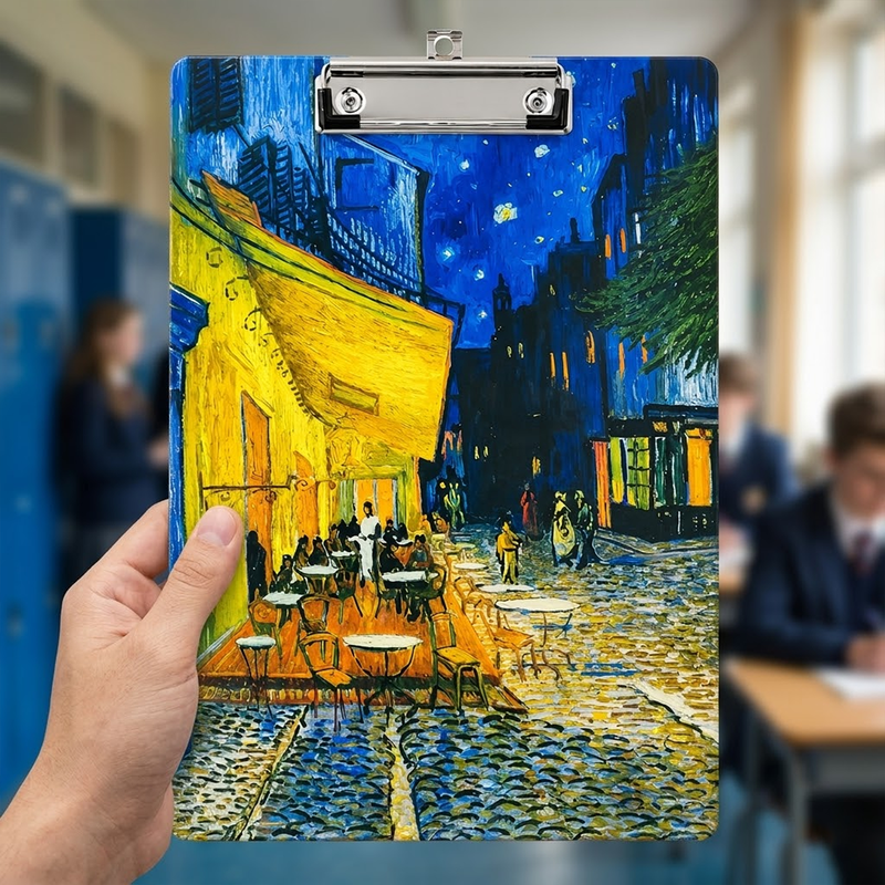 Acrylic Paper Clipboard Van Gogh for Teachers | Durable Clear Clipboard for Office & School Supplies