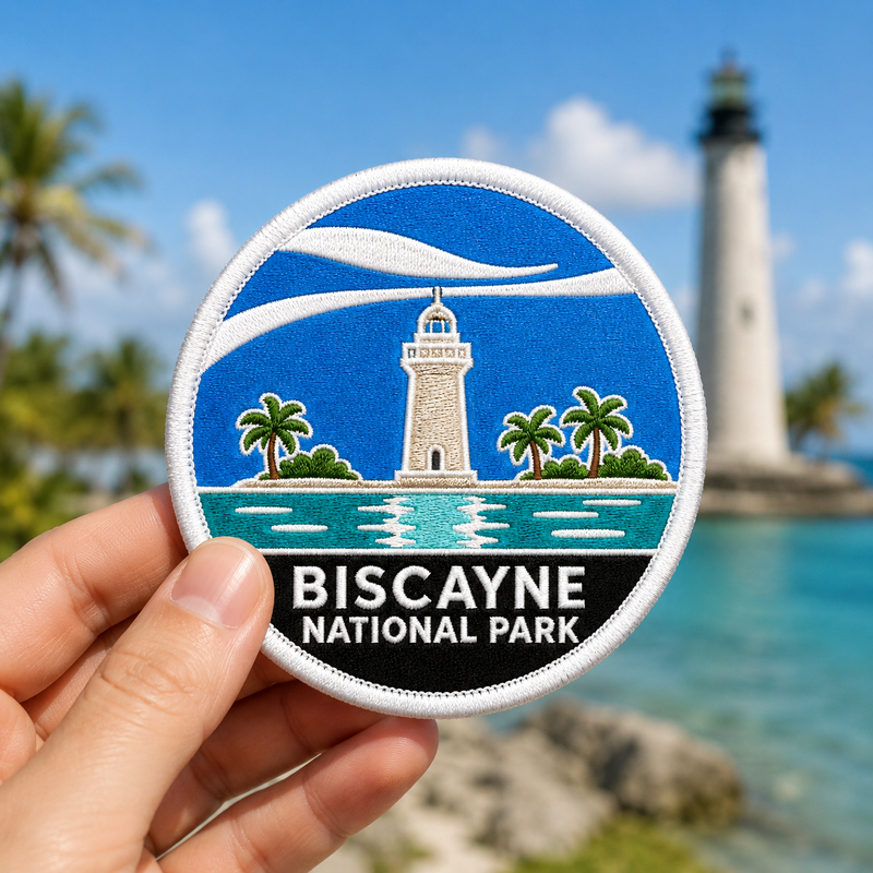 Biscayne National Park Iron-on Patch | Gift for Hikers & Travel Lovers