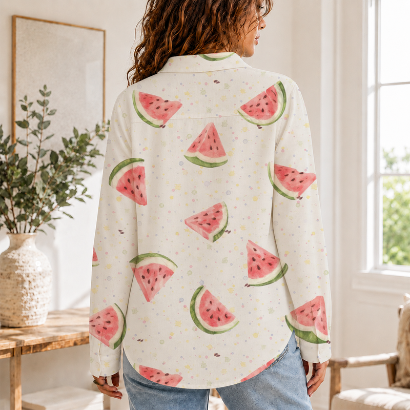 Watermelon Women Blouse Shirt | Gift For Fruit Lovers