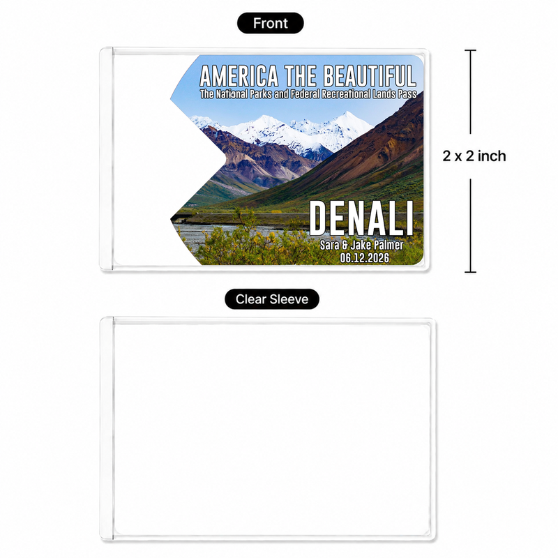 Pack 6 Denali National Park Pass Sleeves – Landscapes & Animals | Gift for Hikers & Travel Lovers