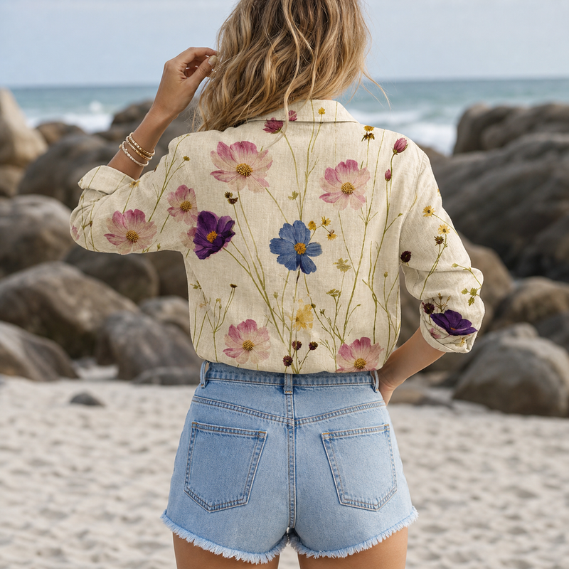Wildflower Meadow Women Blouse Shirt | Gift For Floral Lovers