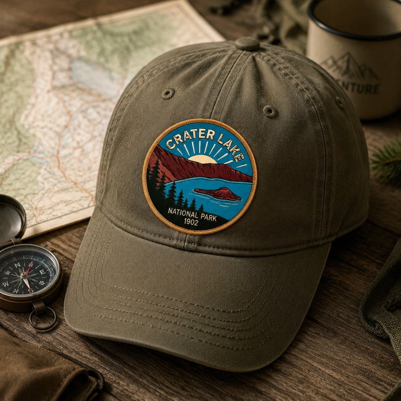 Crater Lake National Park Iron-on Patch | Gift for Hikers & Travel Lovers