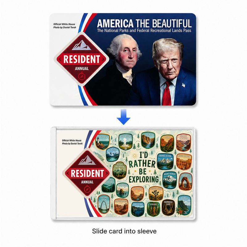 America the Beautiful National Park Pass Sleeve – Card Holder for Hikers & Travel Lovers