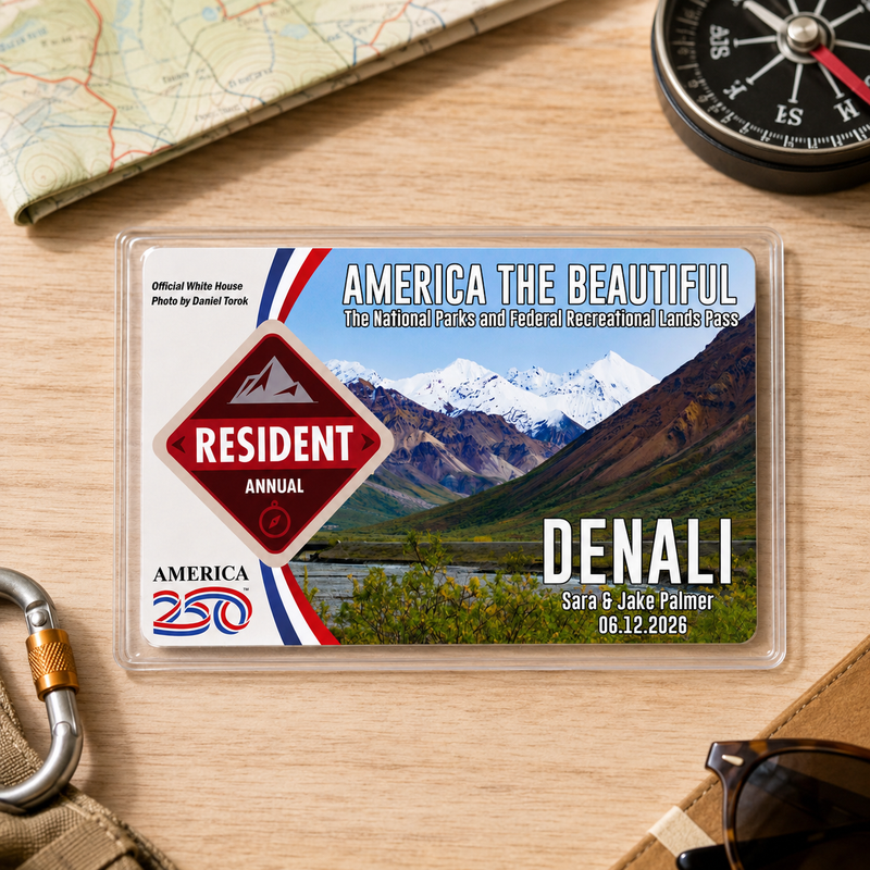 Pack 6 Denali National Park Pass Sleeves – Landscapes & Animals | Gift for Hikers & Travel Lovers