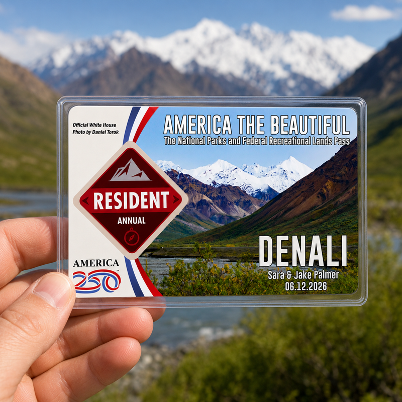 Pack 6 Denali National Park Pass Sleeves – Landscapes & Animals | Gift for Hikers & Travel Lovers