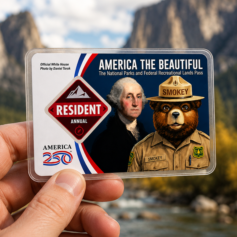 Anti Trump Bear Card National Park Pass Sleeve – Pass Protector for Hikers & Travel Lovers