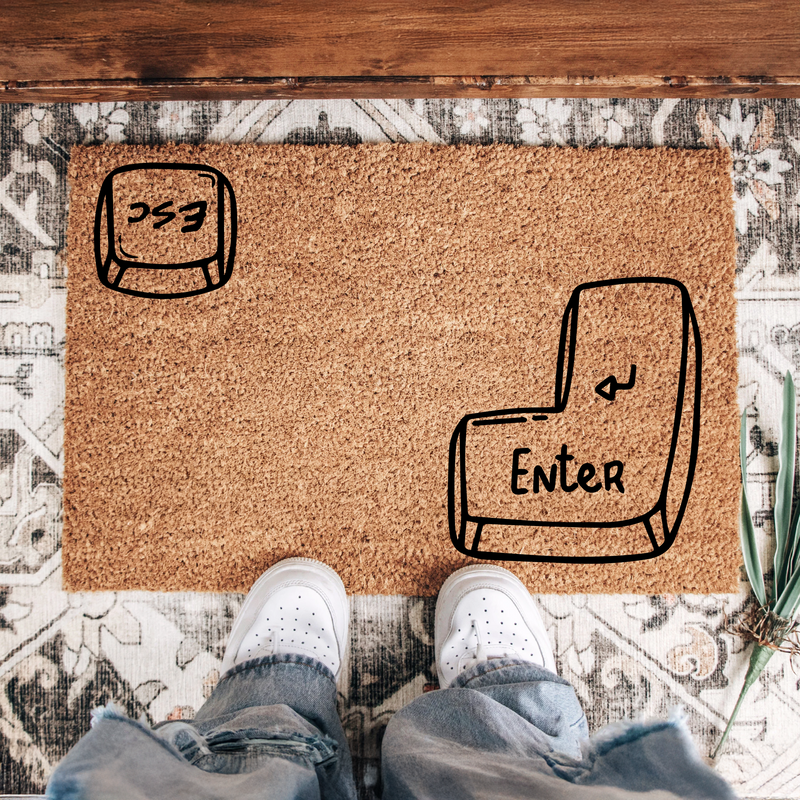 Funny Keyboard Enter Esc Doormat | Gift For Gamers