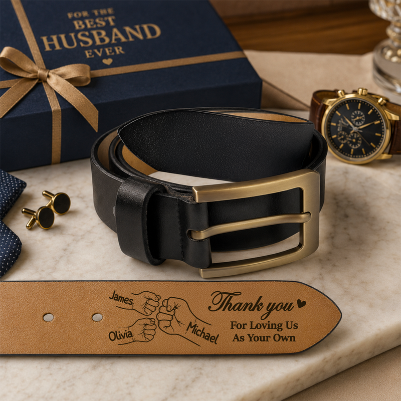 Personalized Leather Belt Father's Day Gift For Dad