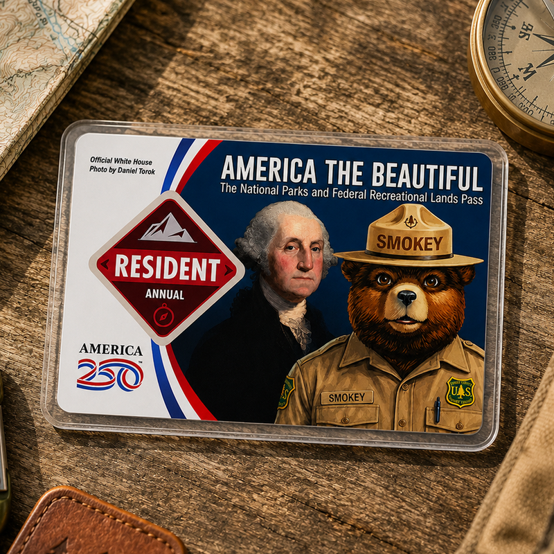 Anti Trump Bear Card National Park Pass Sleeve – Pass Protector for Hikers & Travel Lovers
