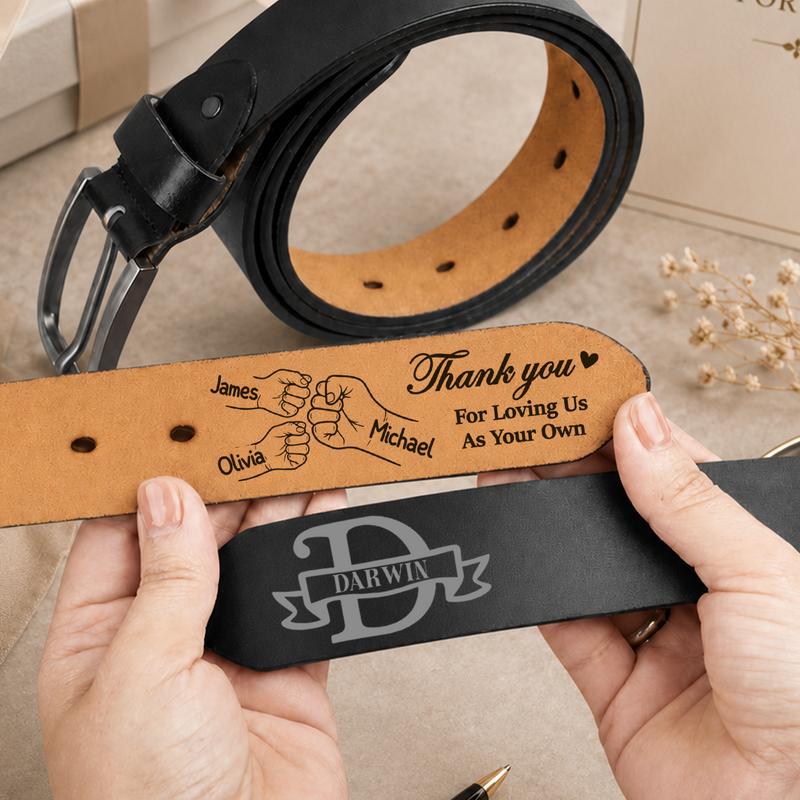 Personalized Leather Belt Father's Day Gift For Dad