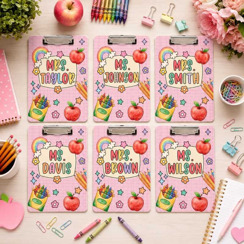 Custom Teacher’s Acrylic Clipboard | Sturdy & Stylish for School & Office