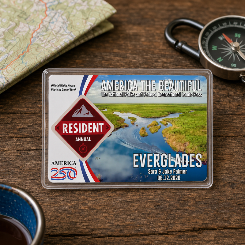 Pack 6 Everglades National Park Pass Sleeves – Landscapes & Animals | Gift for Hikers & Travel Lovers