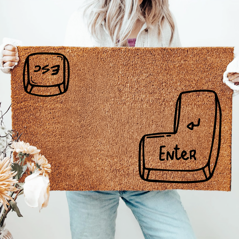 Funny Keyboard Enter Esc Doormat | Gift For Gamers