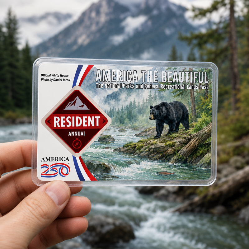 National Park Bear Pass Sleeve – America the Beautiful Card Cover for Hikers & Travel Lovers