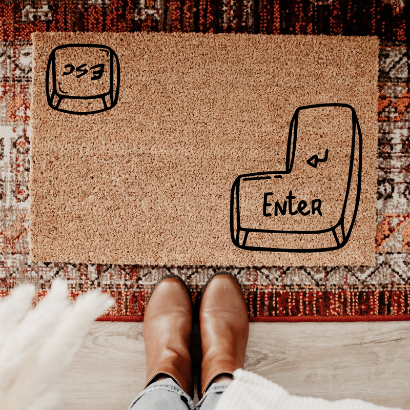 Funny Keyboard Enter Esc Doormat | Gift For Gamers