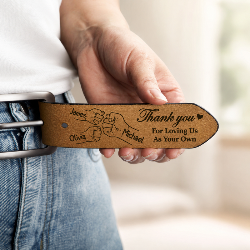Personalized Leather Belt Father's Day Gift For Dad