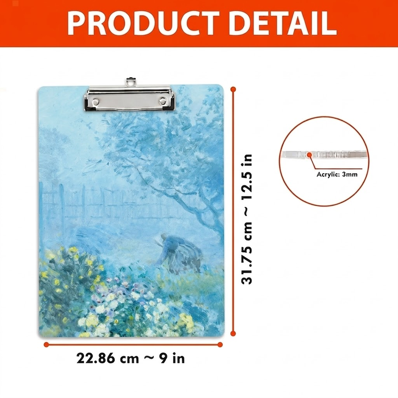 Acrylic Paper Clipboard | Gift for Teachers | Durable Clear Clipboard for Office & School Supplies