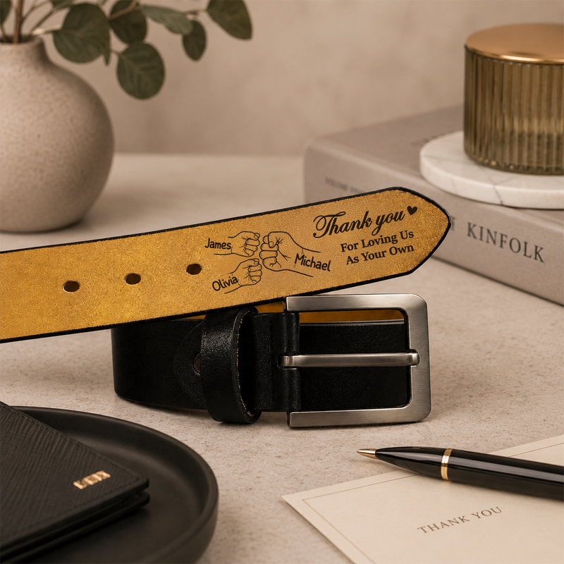 Personalized Leather Belt Father's Day Gift For Dad