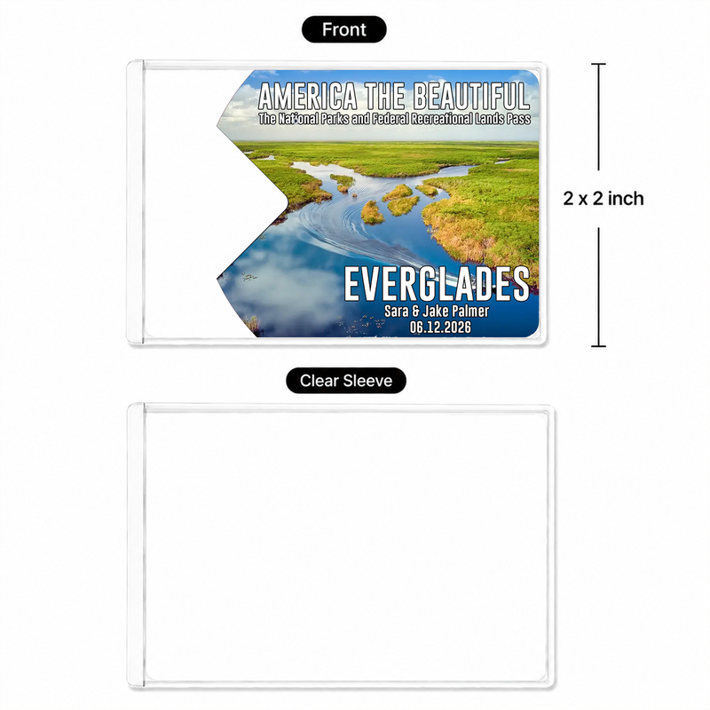 Pack 6 Everglades National Park Pass Sleeves – Landscapes & Animals | Gift for Hikers & Travel Lovers