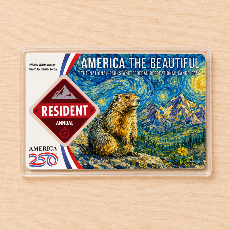 Van Gogh National Park Pass Sleeve – America the Beautiful Card Cover for Travel Lovers & Hikers