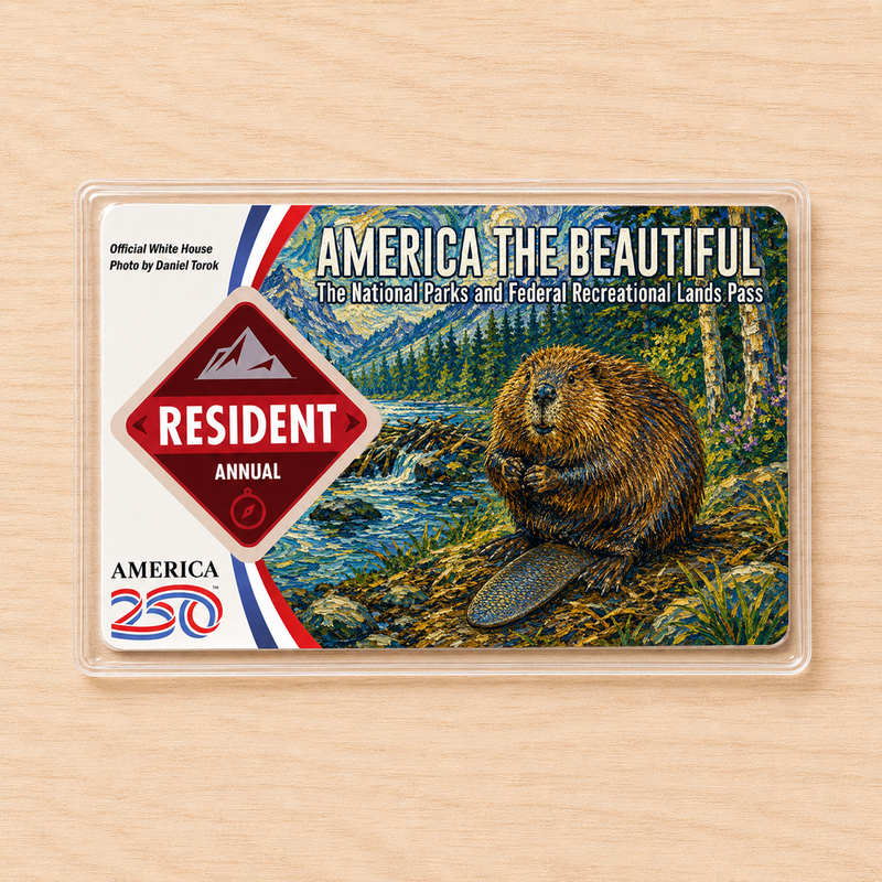 Van Gogh Animals National Park Pass Sleeve | Gifts for Hikers & Camp Lovers | Pass Protector