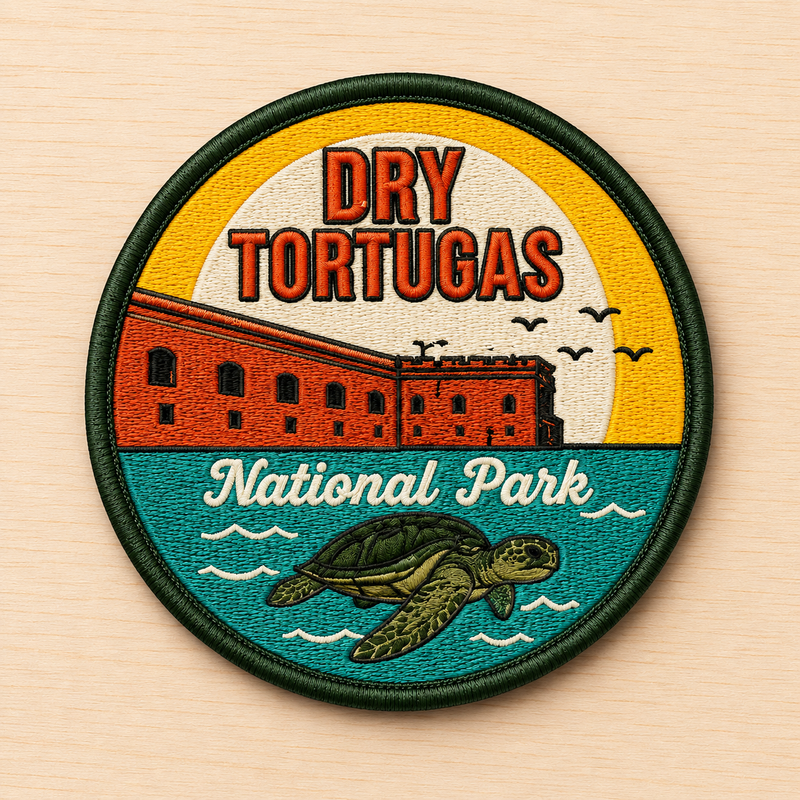 Dry Tortugas National Park Iron-on Patch | Gift for Hikers & Travel Lovers