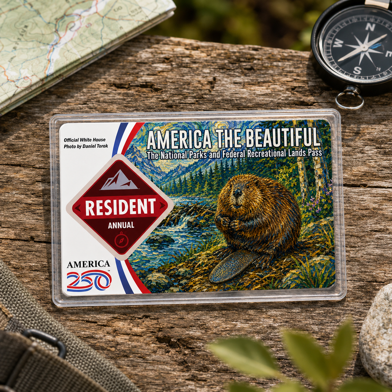 Van Gogh Animals National Park Pass Sleeve | Gifts for Hikers & Camp Lovers | Pass Protector