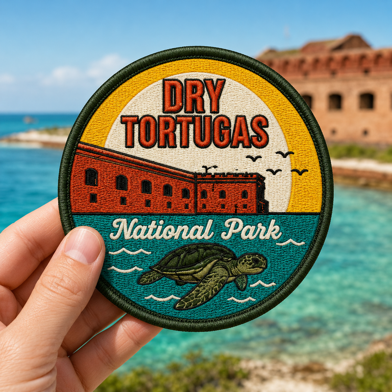 Dry Tortugas National Park Iron-on Patch | Gift for Hikers & Travel Lovers