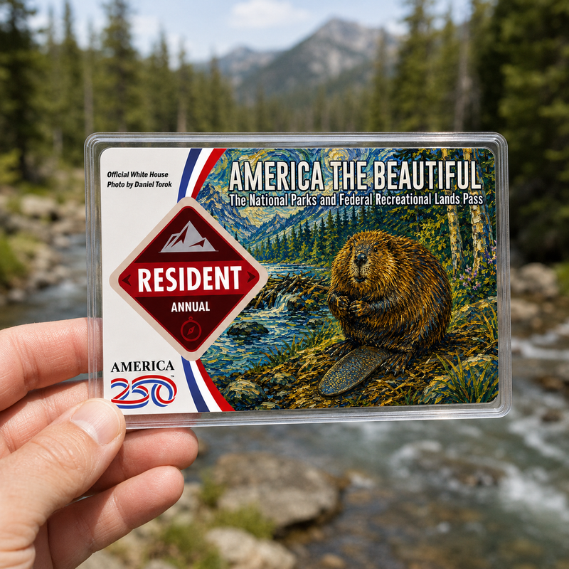 Van Gogh Animals National Park Pass Sleeve | Gifts for Hikers & Camp Lovers | Pass Protector