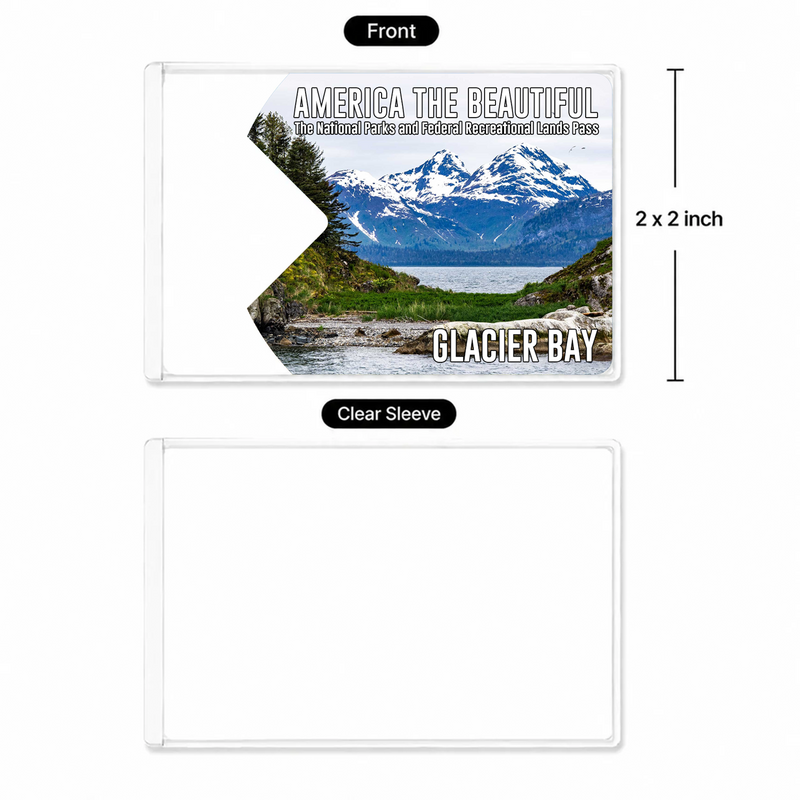 Glacier Bay National Park Pass Sleeve | Gift For Hikers & Travel Lovers | Pass Protector