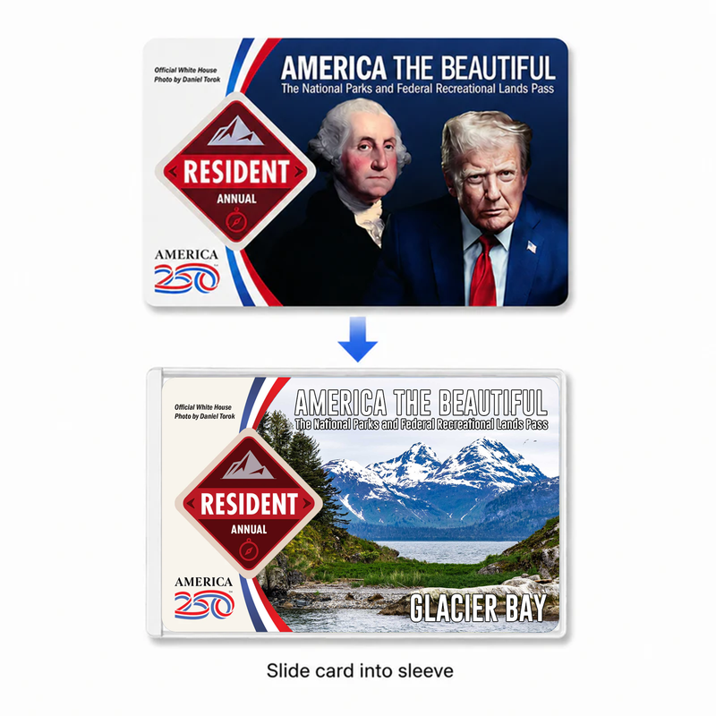 Glacier Bay National Park Pass Sleeve | Gift For Hikers & Travel Lovers | Pass Protector