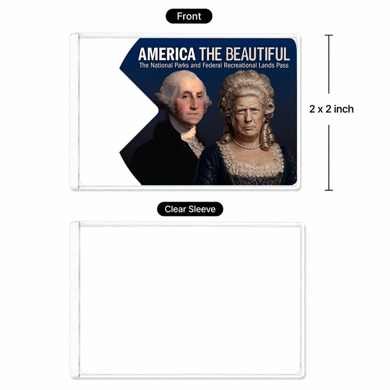 Anti Trump National Park Pass Sleeve – America the Beautiful Card Cover for Hikers & Travel Lovers