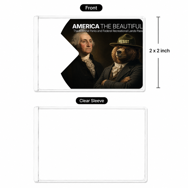 Resist Bear National Park Pass Sleeve – Gift for Hikers & Travel Lovers