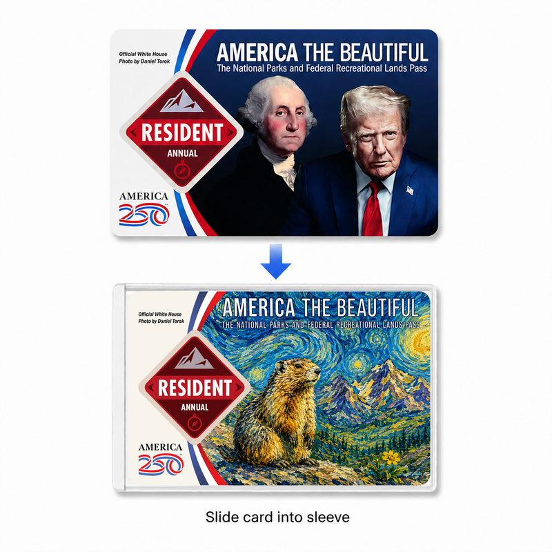 Van Gogh National Park Pass Sleeve – America the Beautiful Card Cover for Travel Lovers & Hikers