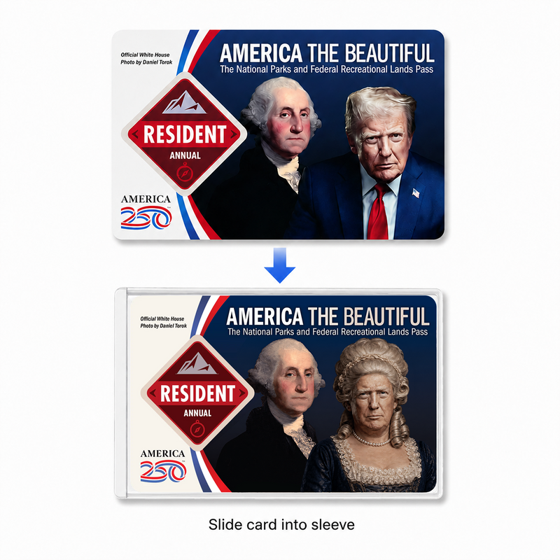 Anti Trump National Park Pass Sleeve – America the Beautiful Card Cover for Hikers & Travel Lovers