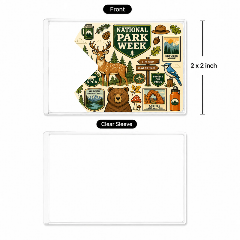 National Park Week Pass Sleeve | Gift for Hikers & Nature Lovers