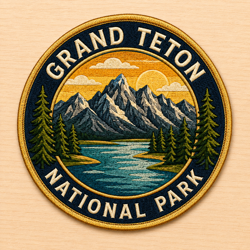 Grand Teton National Park Iron-on Patch | Gift for Hikers & Travel Lovers
