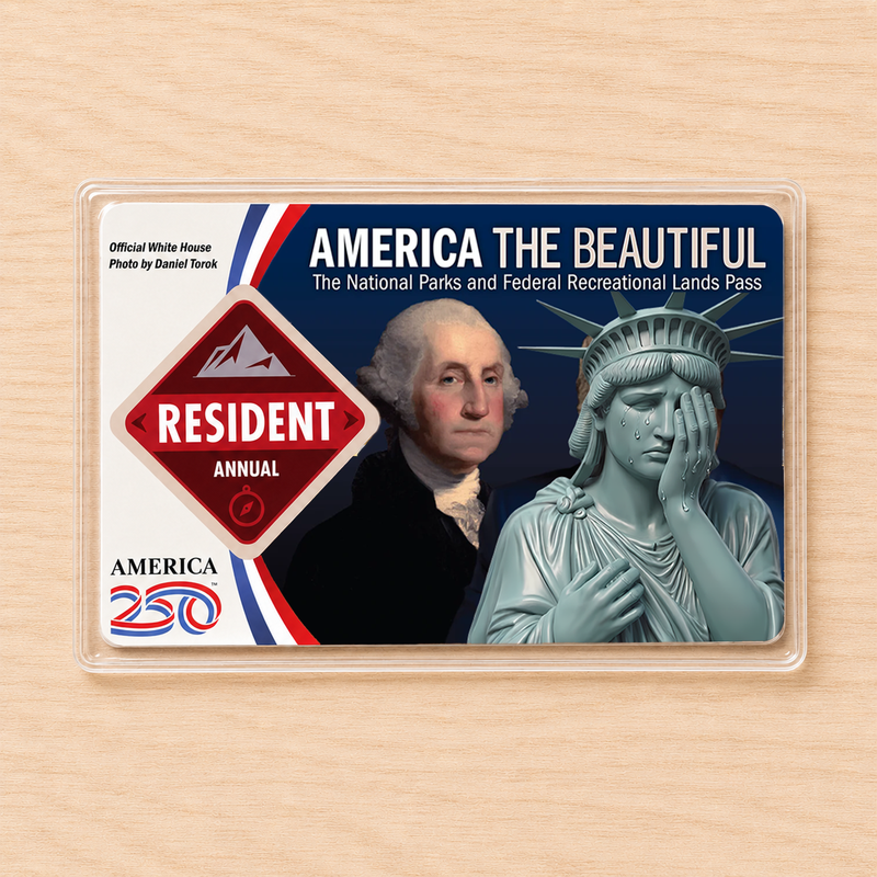 Anti Trump National Park Pass Sleeve – America the Beautiful Pass Protector for Hikers & Travel Lovers