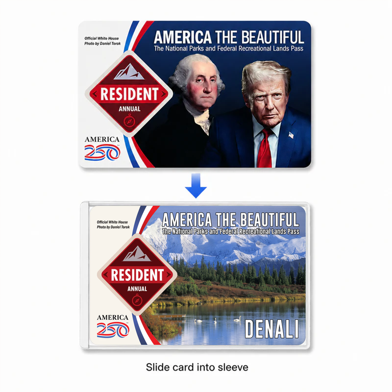 Denali National Park Pass Sleeve | Gift For Hikers & Travel Lovers | Pass Protector
