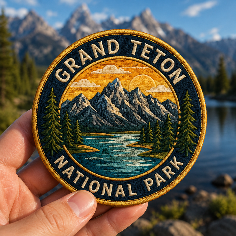 Grand Teton National Park Iron-on Patch | Gift for Hikers & Travel Lovers
