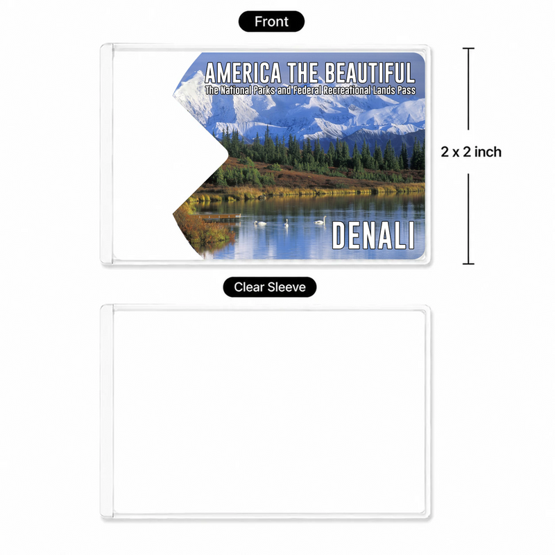 Denali National Park Pass Sleeve | Gift For Hikers & Travel Lovers | Pass Protector