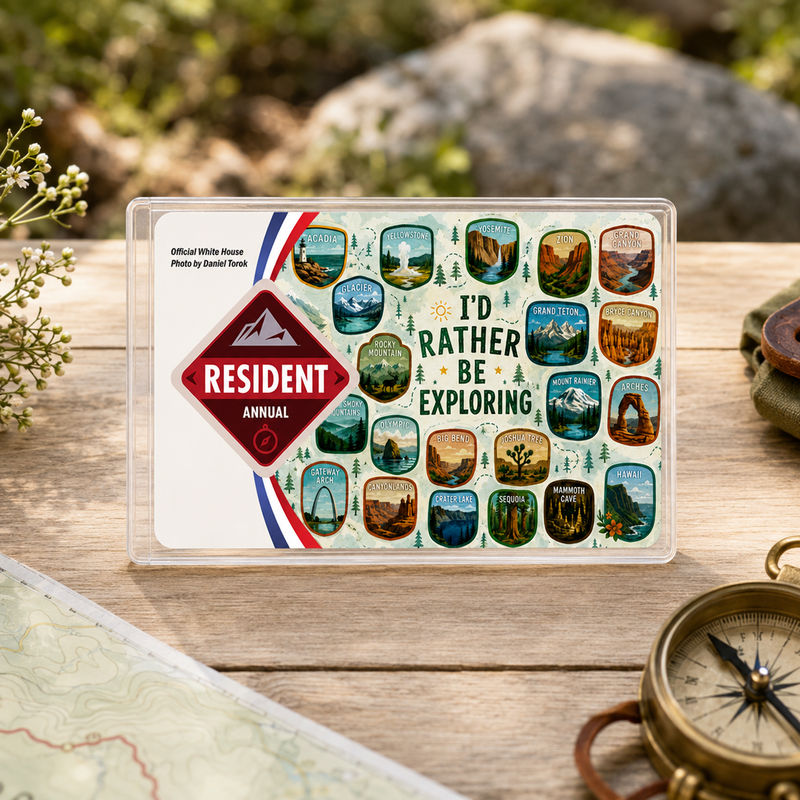 America the Beautiful National Park Pass Sleeve – Card Holder for Hikers & Travel Lovers