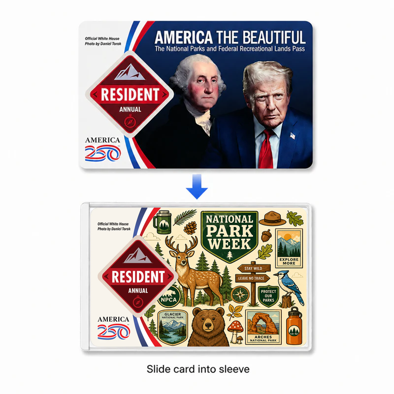 National Park Week Pass Sleeve | Gift for Hikers & Nature Lovers