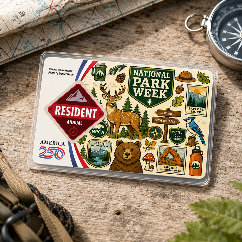 National Park Week Pass Sleeve | Gift for Hikers & Nature Lovers