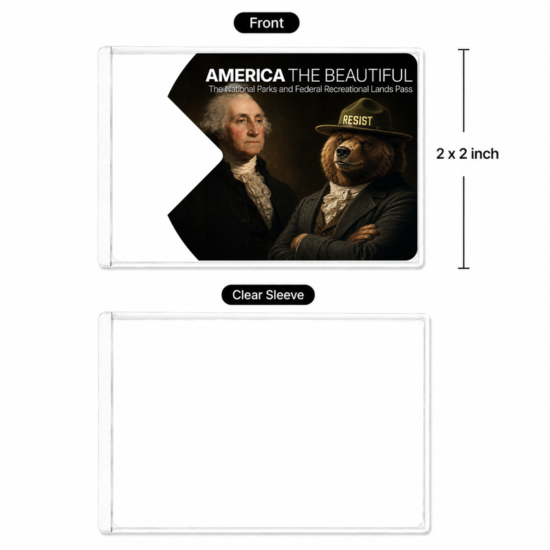National Park Bear Pass Sleeve – America the Beautiful Card Cover for Hikers & Travel Lovers