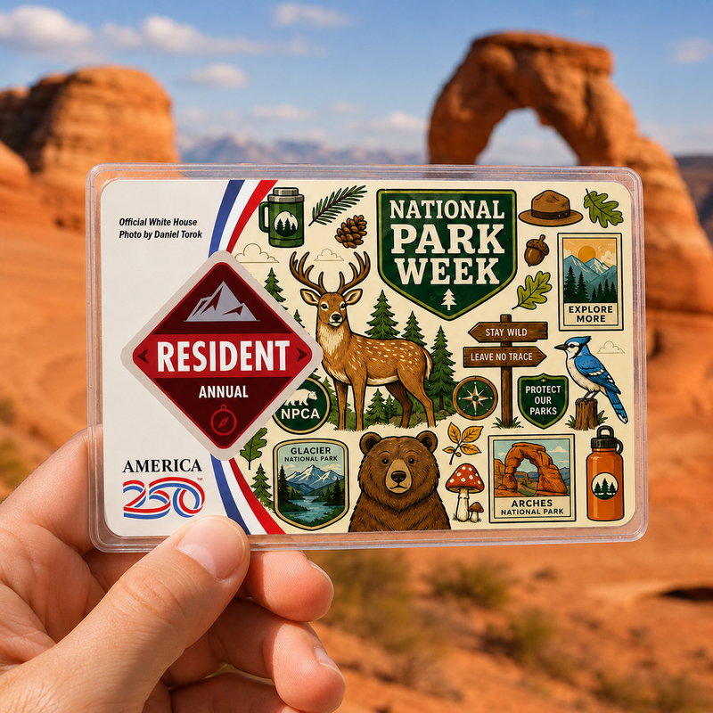 National Park Week Pass Sleeve | Gift for Hikers & Nature Lovers