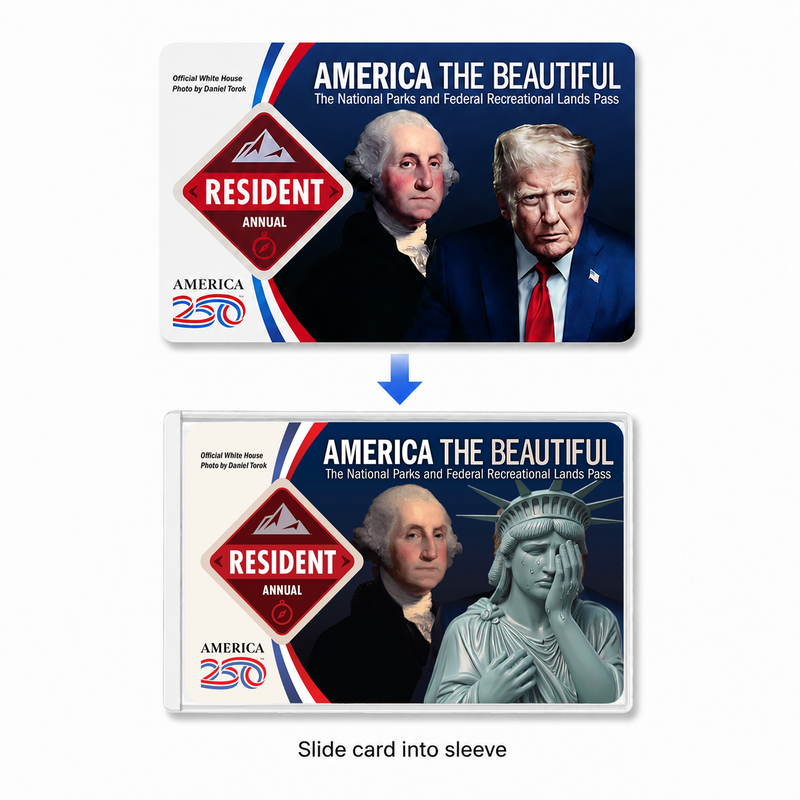 Anti Trump National Park Pass Sleeve – America the Beautiful Pass Protector for Hikers & Travel Lovers