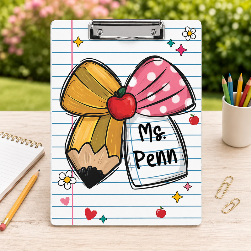 Custom Acrylic Clipboard - Personalized Back to School Teacher Gift