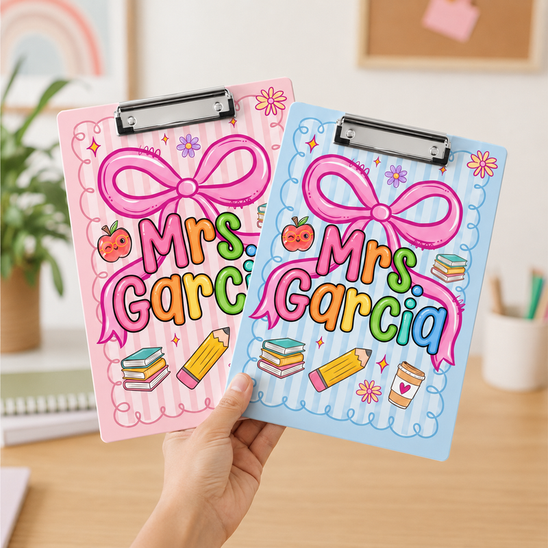 Custom Acrylic Paper Clipboard - Back To School Teacher Gift